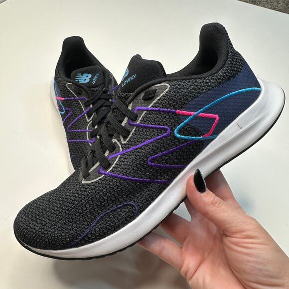 New Balance Dynasoft Lowky V1 Black Phantom Pink Glo Running Shoes - Picture 1 of 6